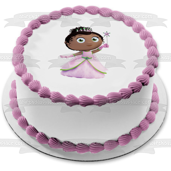 Decoración comestible para tarta con la princesa Pea Magic y su varita de la Patrulla Canina, imagen ABPID07865