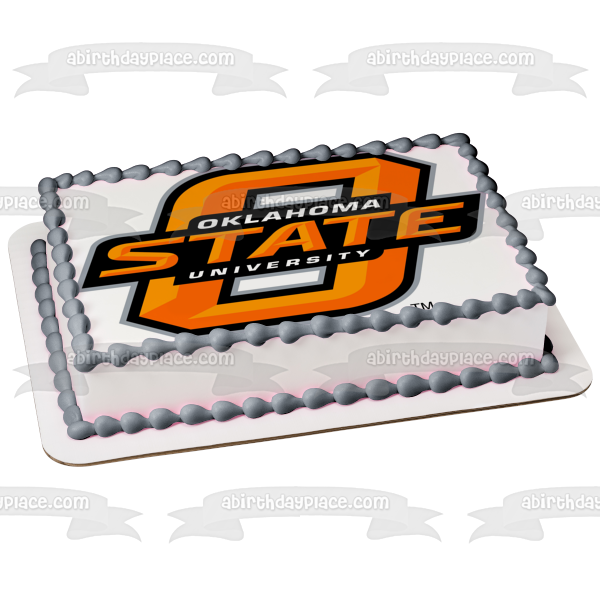 Oklahoma State University Cowboys Logo Edible Cake Topper Image ABPID08066