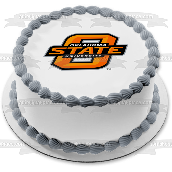 Oklahoma State University Cowboys Logo Edible Cake Topper Image ABPID08066