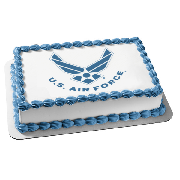 Imagen de decoración comestible para tarta comestible con logotipo de la Fuerza Aérea de EE. UU. ABPID08028 