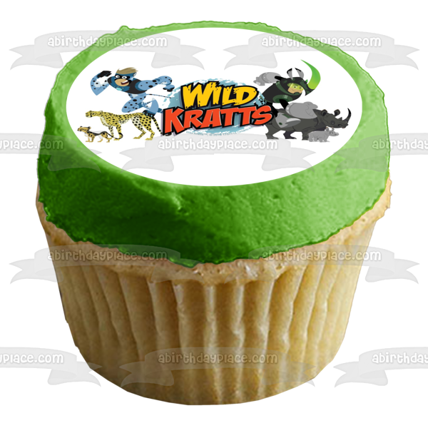 Wild Kratts Chris Kratt Martin Kratt Cheetas Rinocerontes Imagen comestible para tarta ABPID07879 