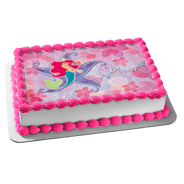 Imagen comestible para tarta comestible de la princesa La Sirenita Ariel de Disney ABPID08442 