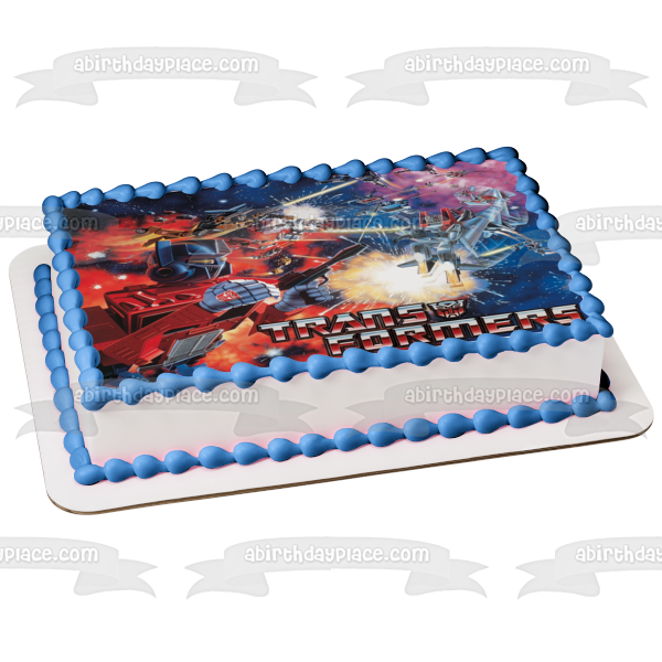 Transformers Optimus Prime Bumblebee Edible Cake Topper Image ABPID08449