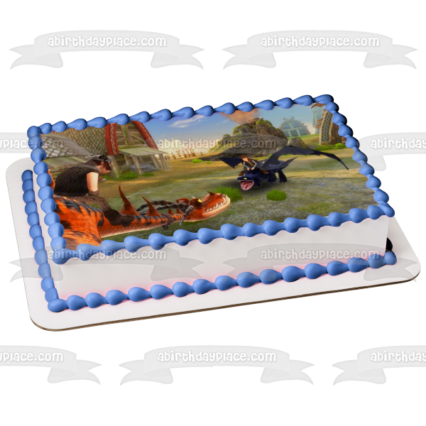 How to Train Your Dragon Toothless Hiccup Stoick the Vast Baby Nightmare Edible Cake Topper Image ABPID08458