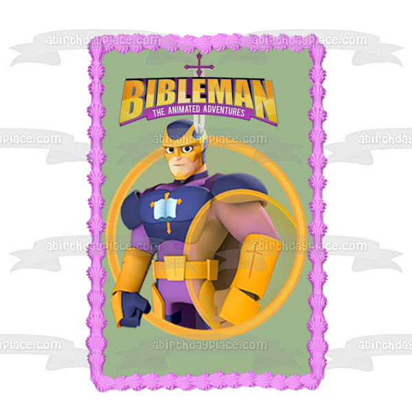 Imagen comestible para decoración de tarta de Bibleman, las aventuras animadas ABPID53773 