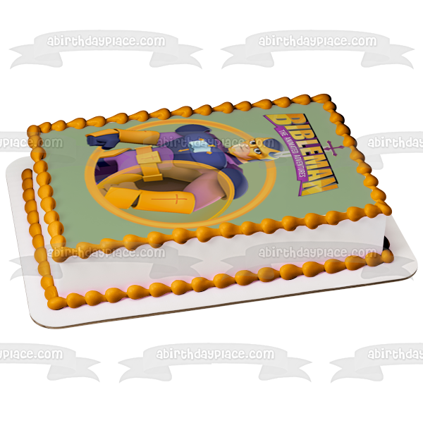 Imagen comestible para decoración de tarta de Bibleman, las aventuras animadas ABPID53773 