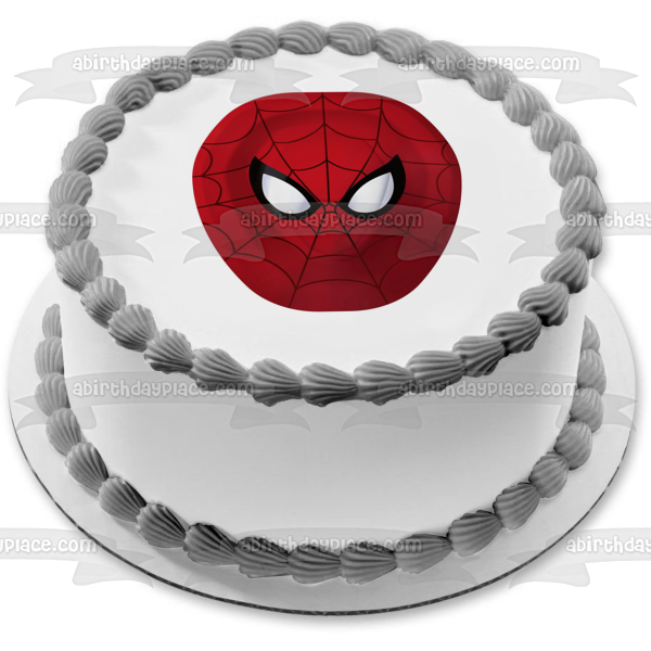 Spider-Man Face Edible Cake Topper Image ABPID08217