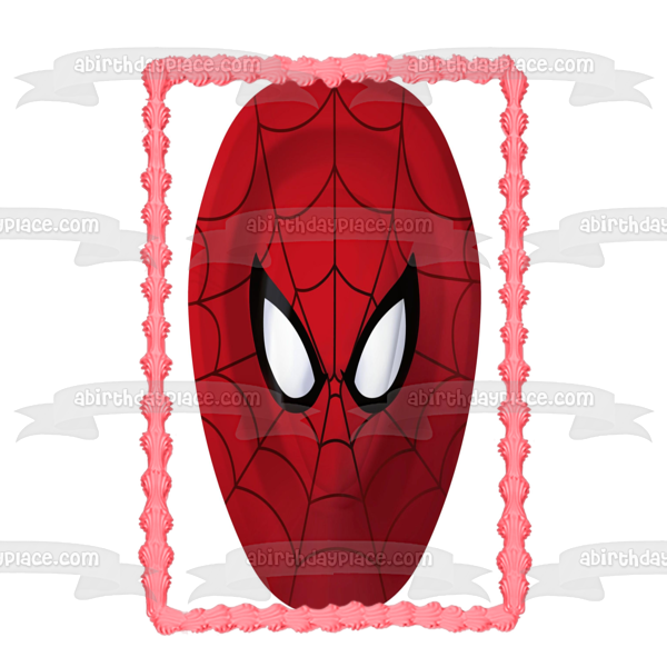 Spider-Man Face Edible Cake Topper Image ABPID08217