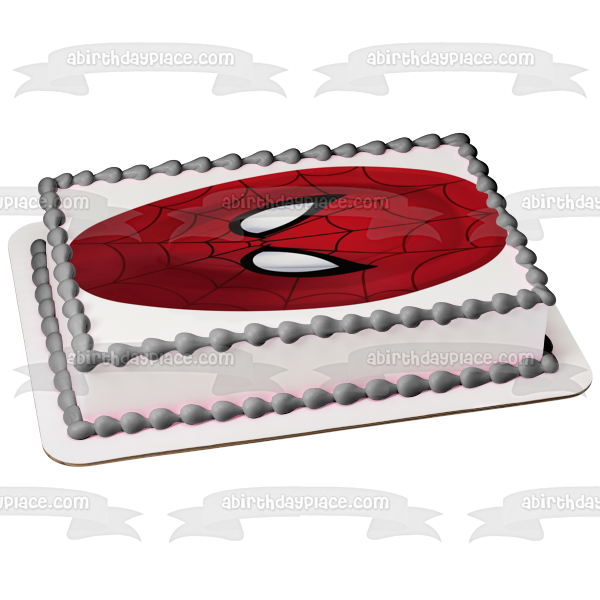 Spider-Man Face Edible Cake Topper Image ABPID08217