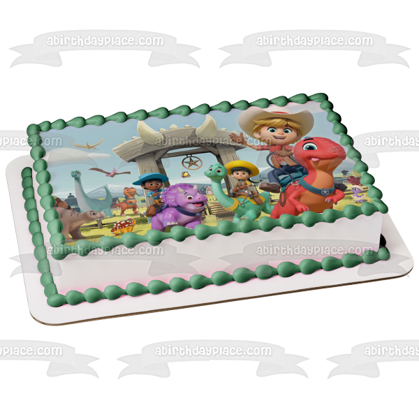 Imagen comestible para decoración de tarta Dino Ranch ABPID53783 