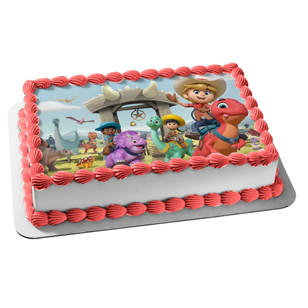 Dino Ranch Edible Cake Topper Image ABPID53783