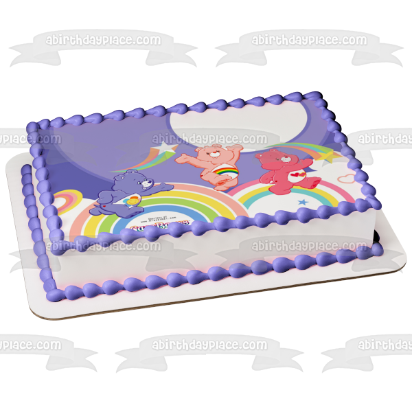 Care Bears Cheer Bear Love-A-Lot Bear Harmony Bear Adorno comestible para tarta Imagen ABPID08474 