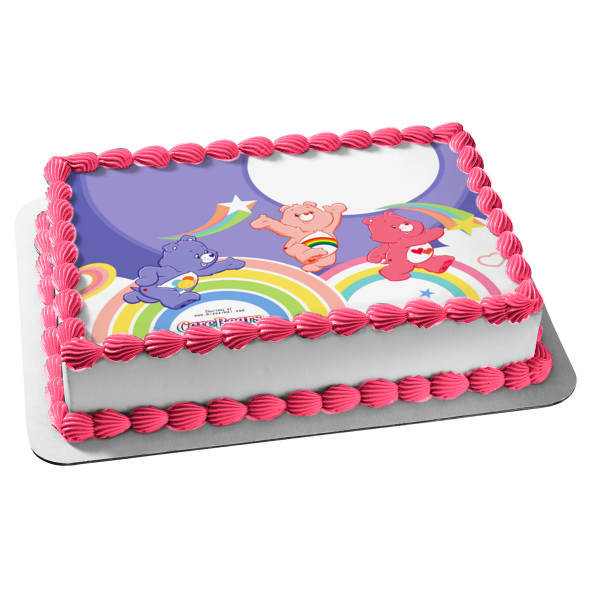 Care Bears Cheer Bear Love-A-Lot Bear Harmony Bear Adorno comestible para tarta Imagen ABPID08474 