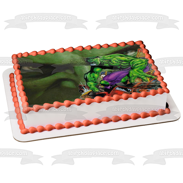 Marvel el increíble Hulk enojado Dr. Robert Bruce Banner comestible decoración para tarta imagen ABPID08497 