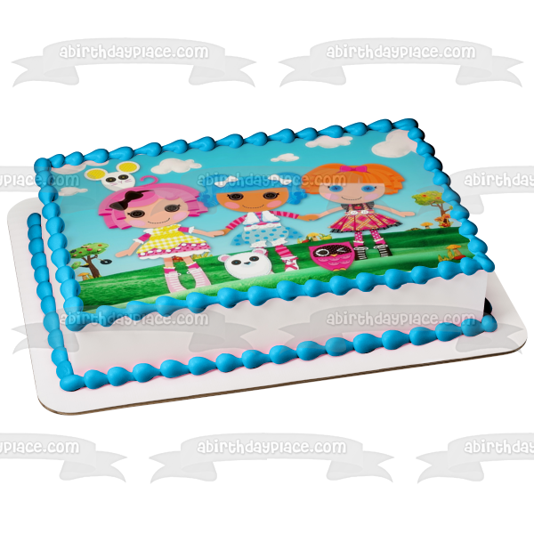 Lalaloopsy Bea Spells-A-Lot Mittens Fluff'n'stuff and Crumbs Sugar Cookie Edible Cake Topper Image ABPID08259