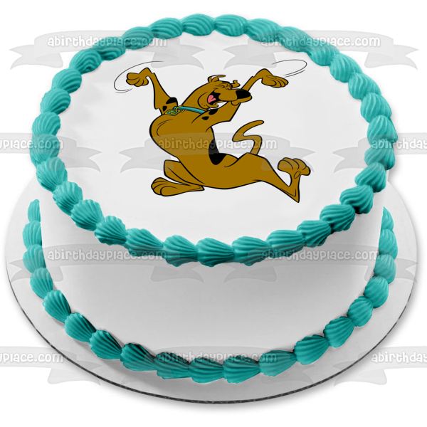 Scooby-Doo Jumping Up Edible Cake Topper Image ABPID08514