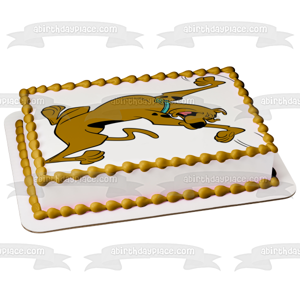 Scooby-Doo Jumping Up Edible Cake Topper Image ABPID08514