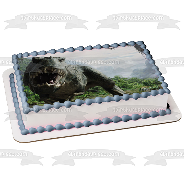 King Kong Grey Dinosaur Trees Clouds Edible Cake Topper Image ABPID08517