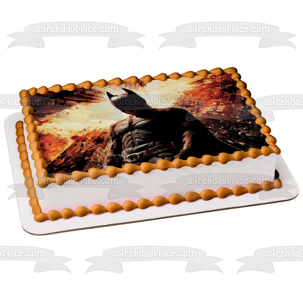 DC Comics Batman Buildiings Falling Edible Cake Topper Image ABPID08279