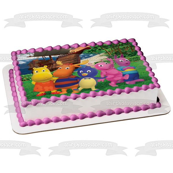 Backyardigans Uniqua Tyrone Tasha Pablo Austin Sailboat Edible Cake Topper Image ABPID08523