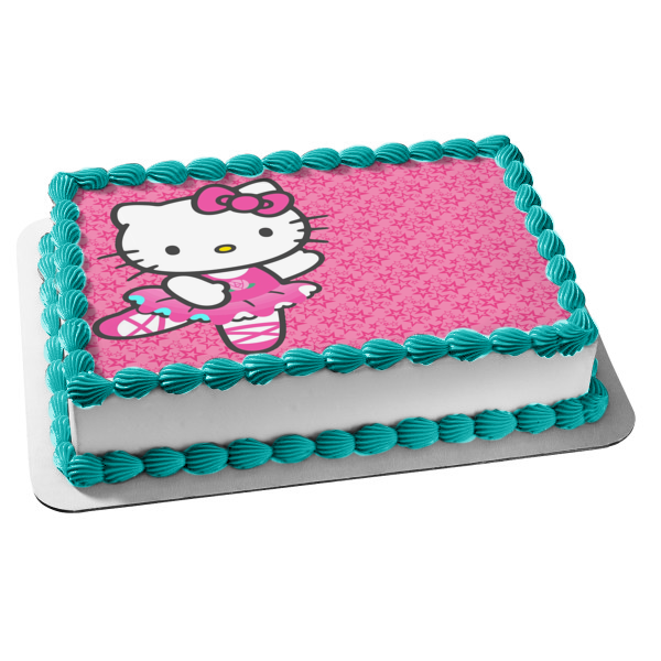 Hello Kitty Ballerina with a Hair Bow Edible Cake Topper Image ABPID06 – A  Birthday Place