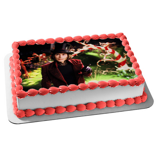 Willy Wonka Charlie y la fábrica de chocolate Adorno comestible para tarta Imagen ABPID08543 