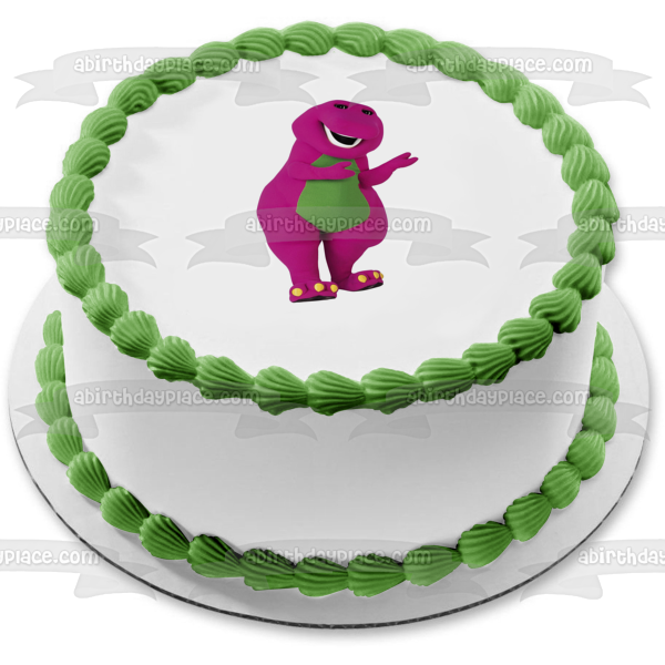 Barney Edible Cake Topper Image ABPID08319