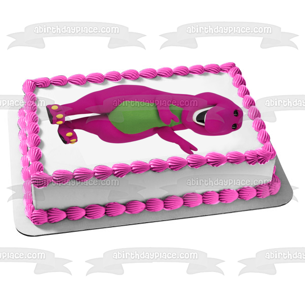 Barney Edible Cake Topper Image ABPID08319