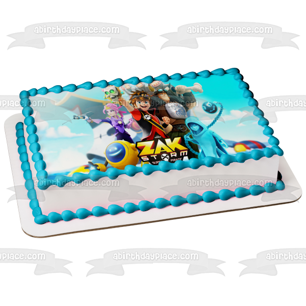 Zak Storm Super Pirata Calabrass Cece Clovis Caramba Decoración comestible para tarta Imagen ABPID08682 