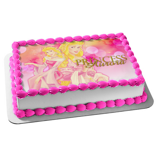 Disney Princess Aurora Sleeping Beauty Edible Cake Topper Image ABPID08336