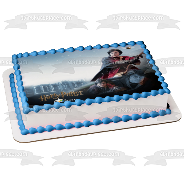 Adorno comestible para tarta de Harry Potter jugando al Quidditch, imagen ABPID08351 