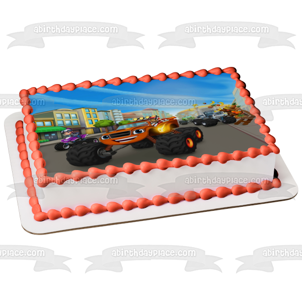 Blaze and the Monster Machines Crusher Pickle Gabby Edible Cake Topper Image ABPID08792