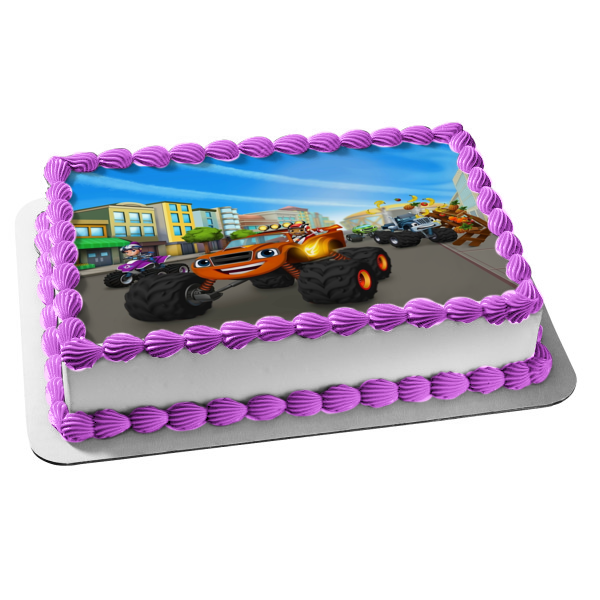 Blaze and the Monster Machines Crusher Pickle Gabby Edible Cake Topper Image ABPID08792