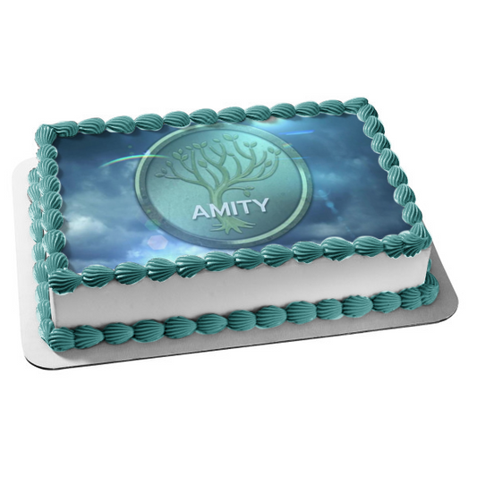 Imagen comestible para decoración de tarta con emblema de amistad divergente, árbol, ABPID08814 