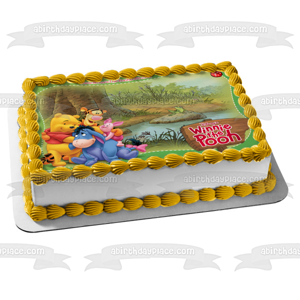 Disney Winnie the Pooh Piglet Eeyore Tigger - Adorno comestible para tarta, imagen ABPID08382 