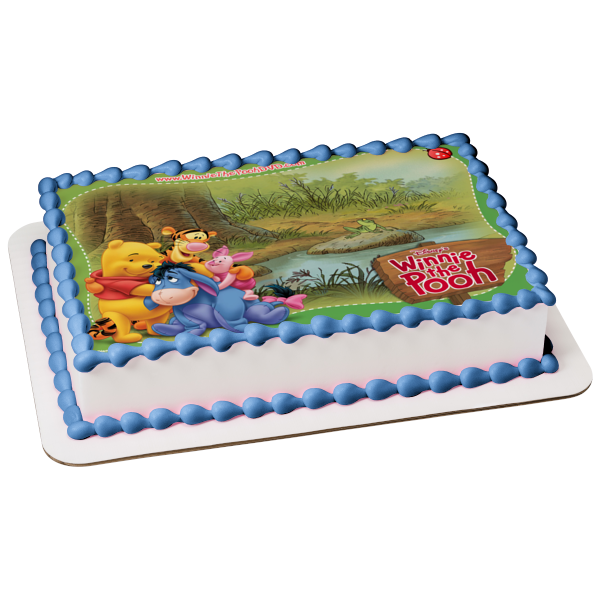 Disney Winnie the Pooh Piglet Eeyore Tigger - Adorno comestible para tarta, imagen ABPID08382 