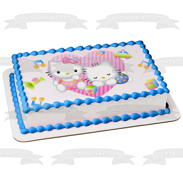 Adorno comestible para tarta con notas musicales de Hello Kitty y sus amigos, imagen ABPID08391 