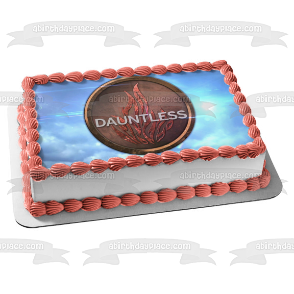 Emblema divergente de Dauntless, decoración comestible para tarta, imagen ABPID09002 