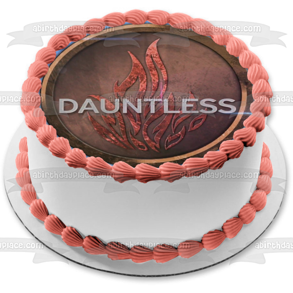 Emblema divergente de Dauntless, decoración comestible para tarta, imagen ABPID09002 