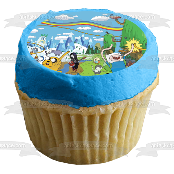 Hora de Aventuras con Finn y Jake Casa del Árbol Lady Rainicorn Adorno comestible para tarta Imagen ABPID09007 