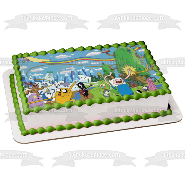 Adventure Time with Finn and Jake Tree House Lady Rainicorn Edible Cake Topper Image ABPID09007