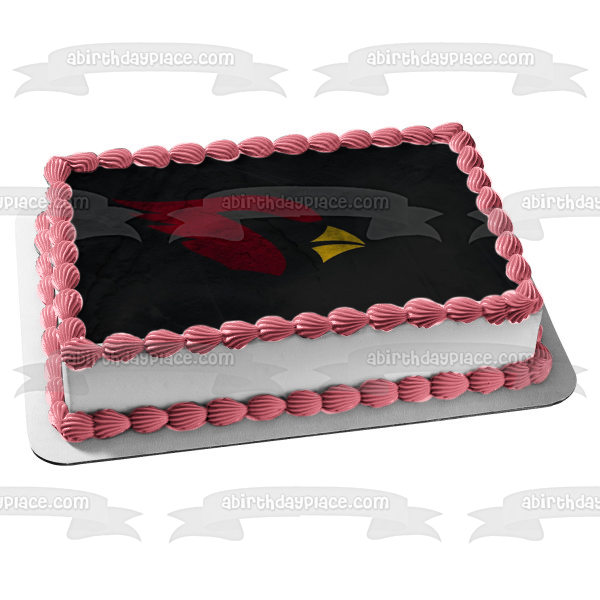 Arizona Cardinals Darkened Logo Professional American Football NFL National Football League Edible Cake Topper Image ABPID09013