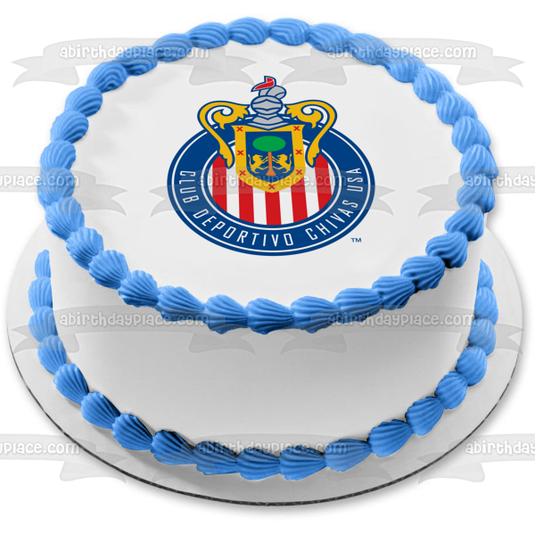 Club Deportivo Chivas USA Logo American Professional Soccer Club Carson California Los Angeles Edible Cake Topper Imagen ABPID09032 