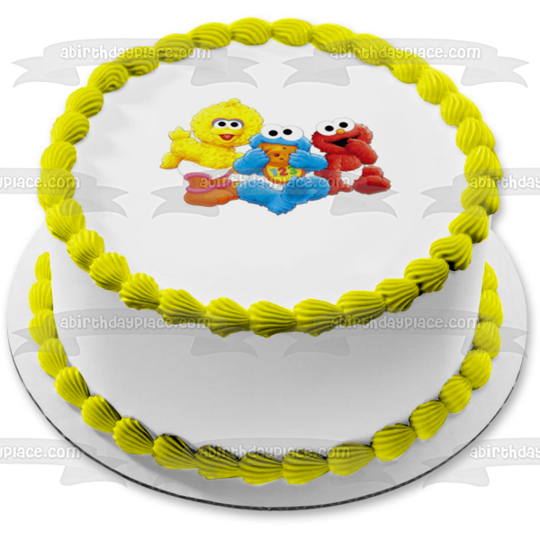 Baby Sesame Street Big Bird Cookie Monster Elmo Edible Cake Topper Image ABPID09040