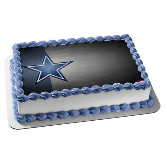 Imagen de decoración comestible para tarta azul de la NFL de los Dallas Cowboys Star ABPID08874 