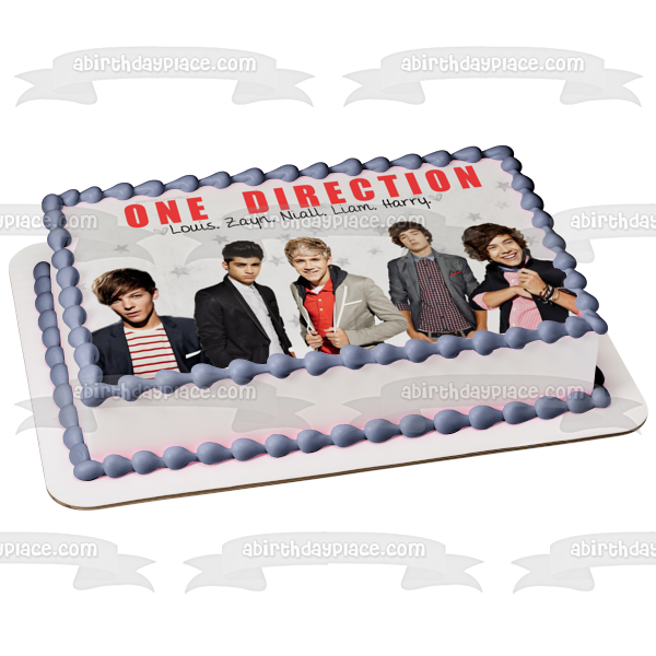 One Direction Louis Zayn Niall Liam Harry Edible Cake Topper Image ABPID08907