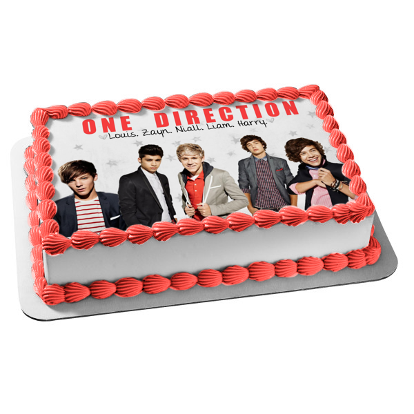 One Direction Louis Zayn Niall Liam Harry Edible Cake Topper Image ABPID08907