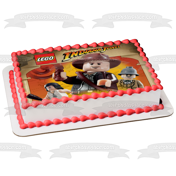 Figura decorativa comestible para tarta LEGO Indiana Jones Henry Jones Marion Ravenwood ABPID09066 