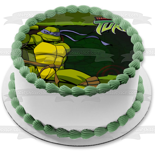 Marco de imagen comestible para decoración de tartas Tortugas Ninja mutantes adolescentes Tmnt Donatello ABPID09064