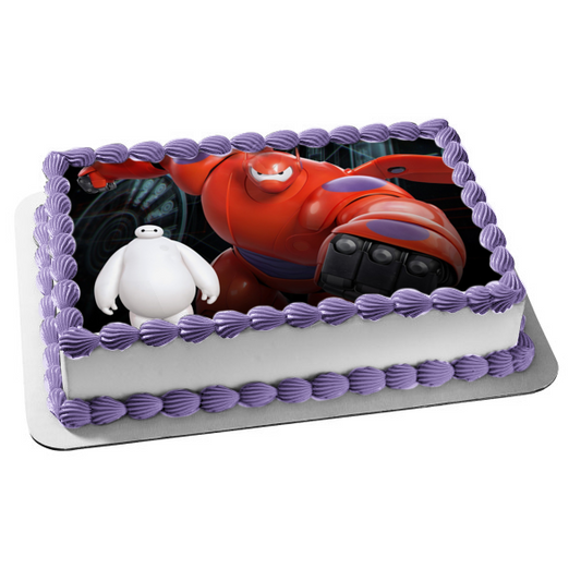 Big Hero 6 White Baymax Red Baymax Disney Edible Cake Topper Image ABPID08912